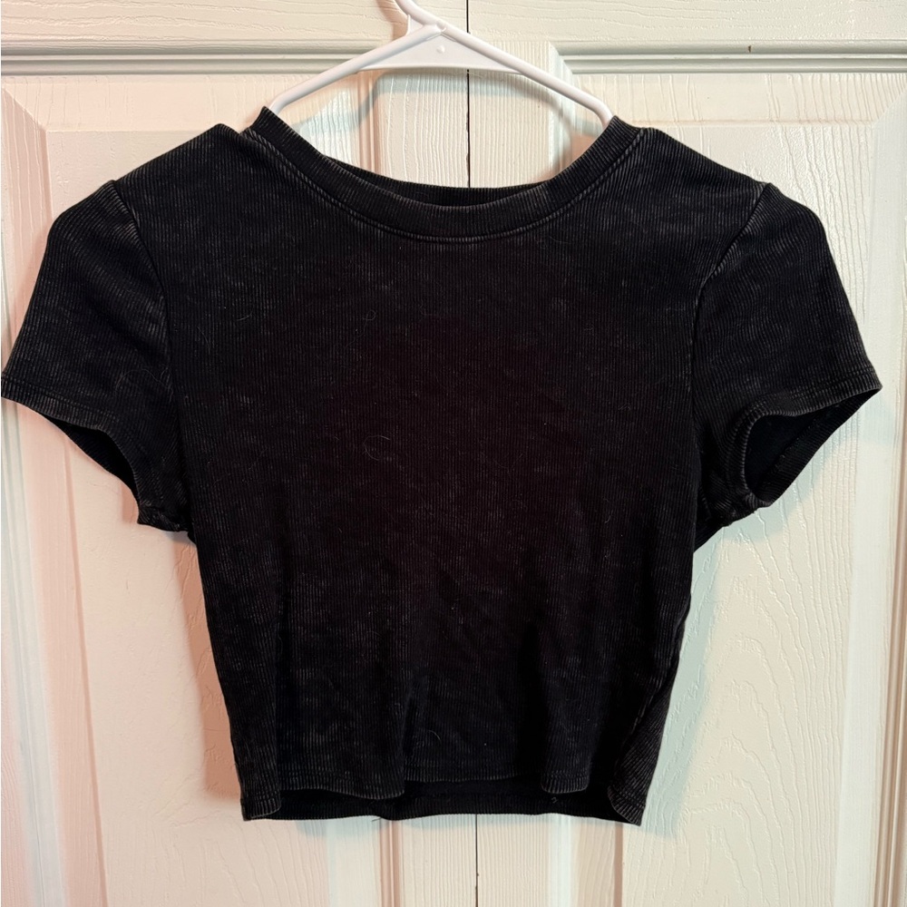 Elegant Black Short Sleeve Women's Tee